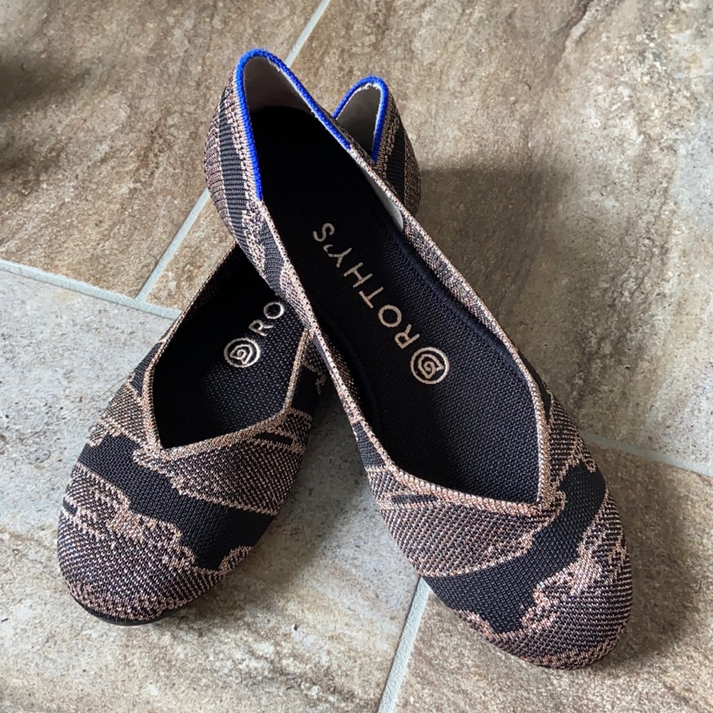 Rothy’s 7 Golden Shimmer Flats